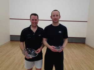 Mens O40 Finalists David Ayerst and Dara O'Flynn